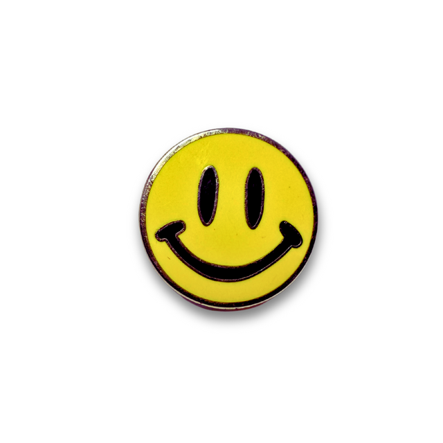 Smiley face pin